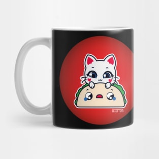 japanese taco and kawaii cat Mug